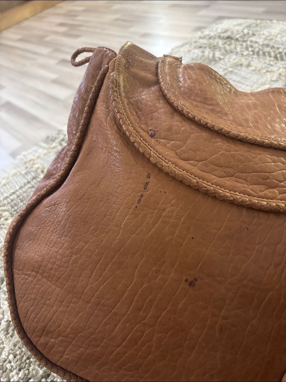 Hobo Tan Leather Satchel Women's Shoulder Handbag - Picture 8 of 12